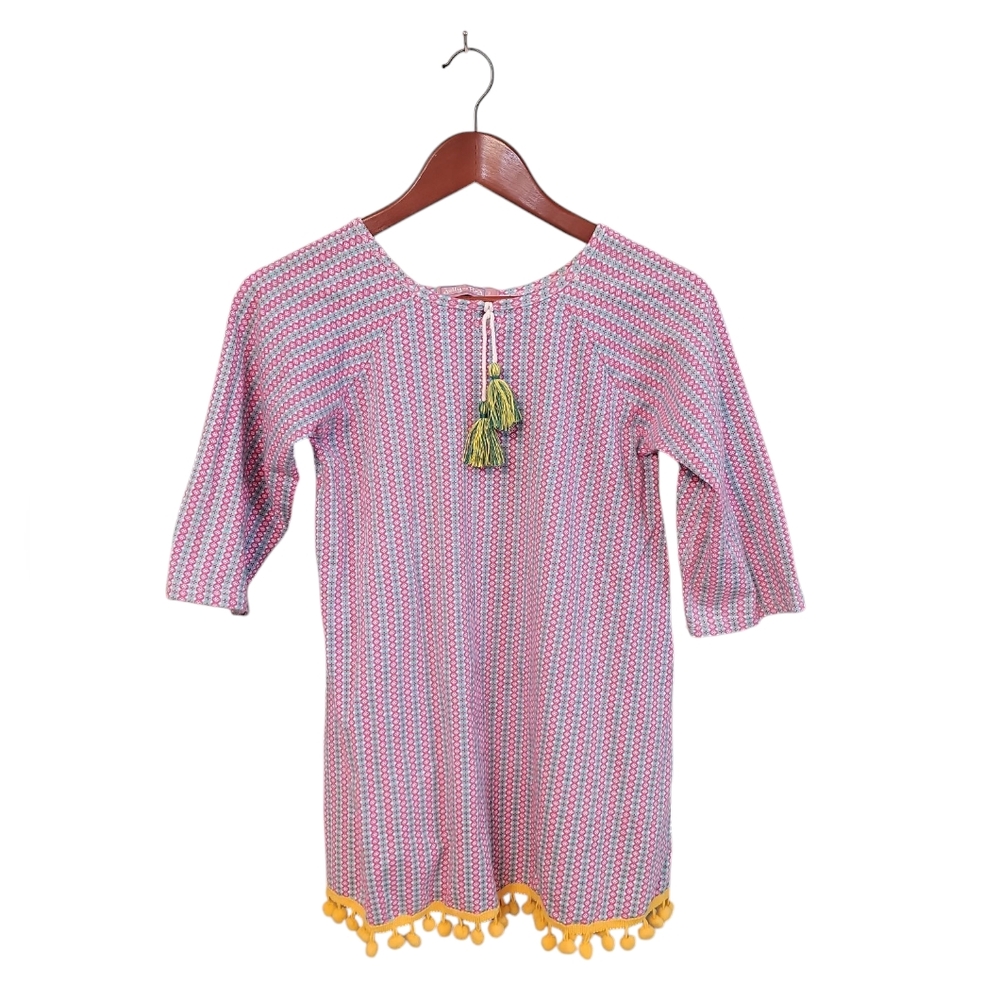 Jelly The Pug Boho Onika Girls Tunic Top Fringe Festive Top Size 12
